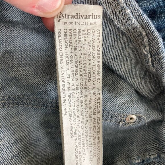 STRADIVARIUS Sz 6 Jeans Shorts Distressed Stretch - Picture 5 of 8